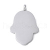 304 Stainless Steel Stamping Blank Tag Pendants STAS-S162-24P-1