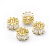 Cubic Zirconia European Beads KK-L184-64F-G-1