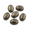 Oval Natural Pyrite Cabochons G-I125-10-18x13mm-01-1