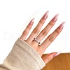 Rhodium Plated 925 Sterling Silver Micro Pave Cubic Zirconia Finger Rings for Women RJEW-K253-12P-2
