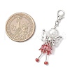 7Pcs Angel Acrylic & Glass Pearl Pendant Decorations HJEW-JM03360-3