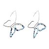 Butterfly Glass Beads Dangle Earrings for Girl Women EJEW-JE04658-01-1