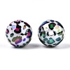 UV Plating Opaque Acrylic Beads OACR-T028-70-2