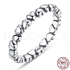 with 925 Stamp Thailand Sterling Silver Heart Band Finger Rings RJEW-FF0003-01-18mm-5