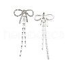 Crystal Rhinestone & Clear Cubic Zirconia Stud Earrings EJEW-C037-01D-P-2