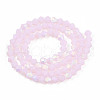 Imitation Jade Bicone Frosted Glass Bead Strands X-GLAA-F029-JM4mm-A02-2