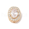 Brass Micro Pave Cubic Zirconia Beads KK-B100-073G-01-2