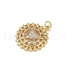 Brass Micro Pave Cubic Zirconia Pendants KK-S528-19G-2