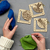 Wooden Square Frame Crochet Ruler DIY-WH0536-010-5