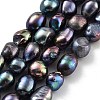 Dyed Natural Cultured Freshwater Pearl Beads Strands PEAR-P062-28F-2