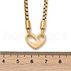 Mother's Day 304 Stainless Steel Mom Heart Pendant Necklaces for Women NJEW-Z079-01G-5