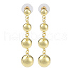 Brass Stud Earrings for Women EJEW-S225-02G-1