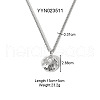 Stainless Steel Textured Pendant Necklaces for Women DY3365-6-1