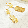 Elegant Vintage Brass Coin Flat Round Tassel Hoop Earrings NB9572-2