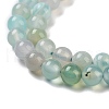 Natural Striped Agate/Banded Agate Bead Strands G-K155-A-6mm-04-4