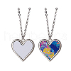 Sublimation Blank Aluminum Pendant Necklace NJEW-E020-02P-03-1