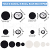   64Pcs 8 Style Lint and Aluminum Buttons FIND-PH0005-54-4