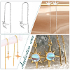 4 Pairs 2 Colors 304 Stainless Steel Earring Findings STAS-LP0001-14-4