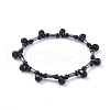 Non-magnetic Synthetic Hematite Beads Stretch Bracelets BJEW-JB04659-03-1
