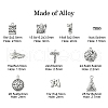 50Pcs 10 Styles Tibetan Style Zinc Alloy Bag Pendants TIBEP-CJ0003-30-2