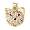 Brass Micro Pave Cubic Zirconia Pendants KK-M240-03-3