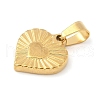 304 Stainless Steel Heart Pendants STAS-R162-01G-04-2
