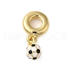 Rack Plating Brass Enamel European Dangle Charms KK-P279-50A-G-1