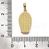 Brass Shell Pendants KK-D328-01G-E-3
