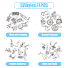 SUPERFINDINGS Study Theme Tibetan Style Alloy Pendant Decoration HJEW-FH0001-35-2