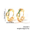 Fashionable Brass Cubic Zirconia Ring Hoop Earrings DR3389-2-1