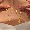 Stainless Steel Butterfly Hoop Earrings OP8572-5