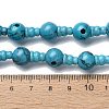 Synthetic Turquoise 3-Hole Guru Bead Strands G-K149-47-4