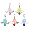 Acrylic Flower Pendant Decoration HJEW-JM01312-1