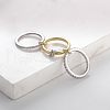 Stainless Steel Micro Pave Clear Cubic Zirconia Stackable Finger Rings WGD96BD-02-4