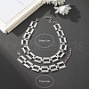 Fashionable Hip Hop Alloy Cuban Link Chain Bracelets & Necklaces Sets FS-WGBA45B-01-4