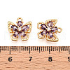 Brass Micro Pave Cubic Zirconia Charms KK-N262-111A-G-3