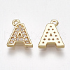 Brass Cubic Zirconia Charms KK-S348-330A-2