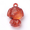 Transparent Acrylic Puppy Pendants TACR-T002-10-2