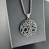 Vintage Stainless Steel Hollow Tree of Life with Star of David Pendant Necklaces for Men RS4440-1
