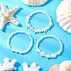 3Pcs ABS Plastic Imitation Pearl Beads Stretch Bracelets for Women BJEW-JB11869-1