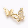 Brass Micro Pave Cubic Zirconia Pendants ZIRC-P076-15G-NR-1