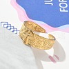 304 Stainless Steel Open Cuff Rings for Women STAS-Z117-19G-3