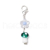Mushroom Handmade Lampwork Pendant Decorations HJEW-JM03251-4