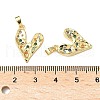 Brass Micro Pave Clear Cubic Zirconia Pendants KK-B139-03G-3