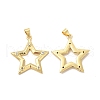 Rack Plating Brass Micro Pave  Cubic Zirconia Pendants KK-B068-42G-1