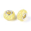 Opaque Resin European Beads RESI-T057-29L-2