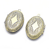 Brass Locket Pendants X-KK-F717-08AB-NR-2