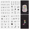 80 Patterns Non-woven Fabrics Water-soluble Embroidery Aid Drawing Sketch DIY-TAC0100-011-9