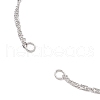 2Pcs 2 Colors 304 Stainless Steel Singapore Chain Bracelet Making AJEW-JB01345-3
