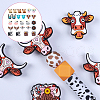 ANATTASOUL 13 Styles Cattle Food Grade Eco-Friendly Silicone Focal Beads SIL-AN0001-04-4